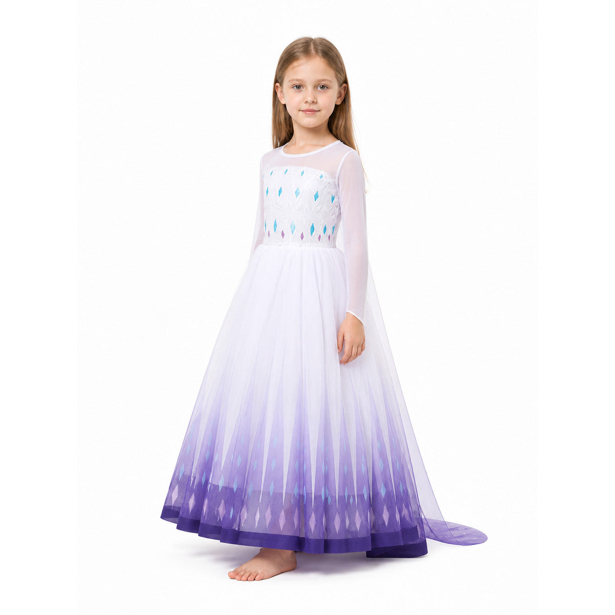 Children's Elsa Costume, Long-Sleeve Dress Costume Dresses detail