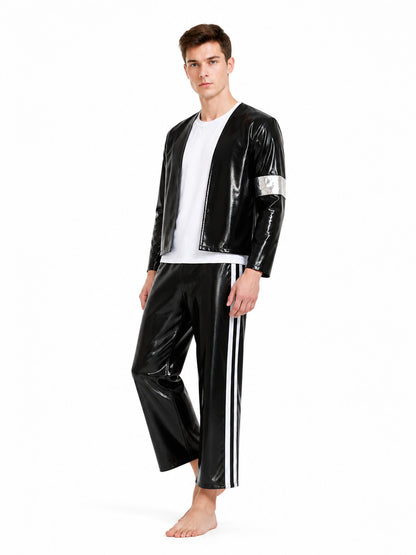 Stage Three-Piece Costume with a Shiny Jacket