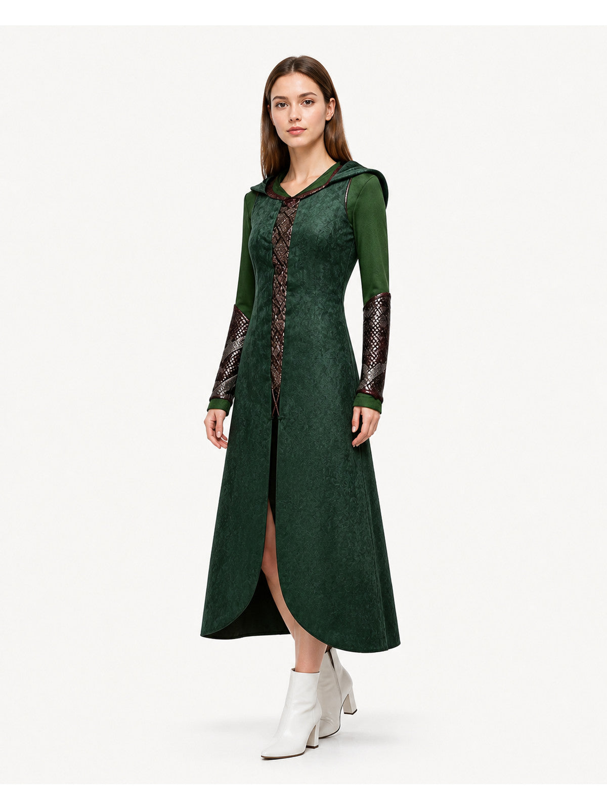 Tauriel Cosplay Coat with Hood, Green Costumes detail