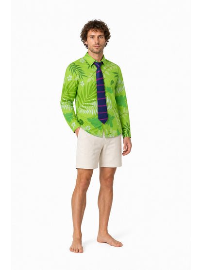 Nick Shirt with Tie, Leaf and Flower Print product detail