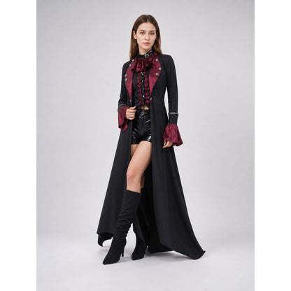 Gothic Vampire Costume with Top Hat for Halloween lifestyle