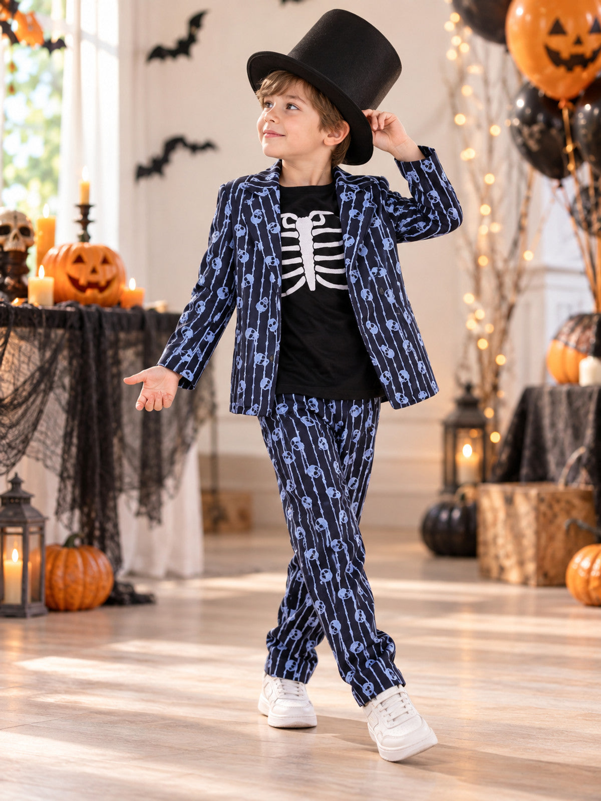 Kids' Vampire Halloween Costume with Top Hat
