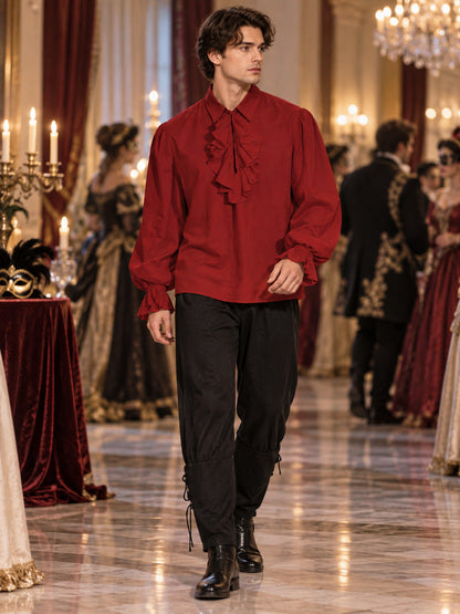 Vampire Costume: Red Shirt, Black Pants