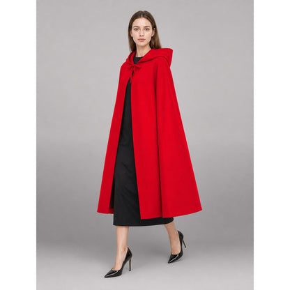 Long Red Hooded Carnival Cape