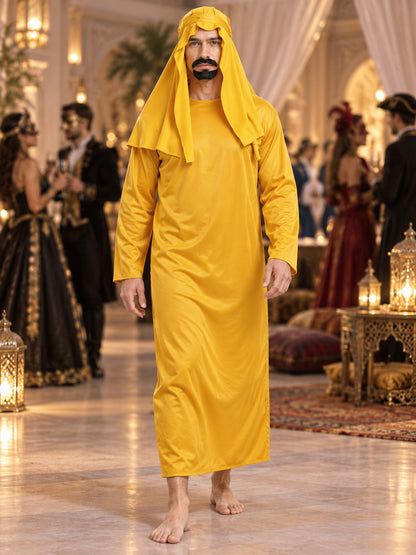 Adult Arab Sheikh Carnival Costume with Keffiyeh