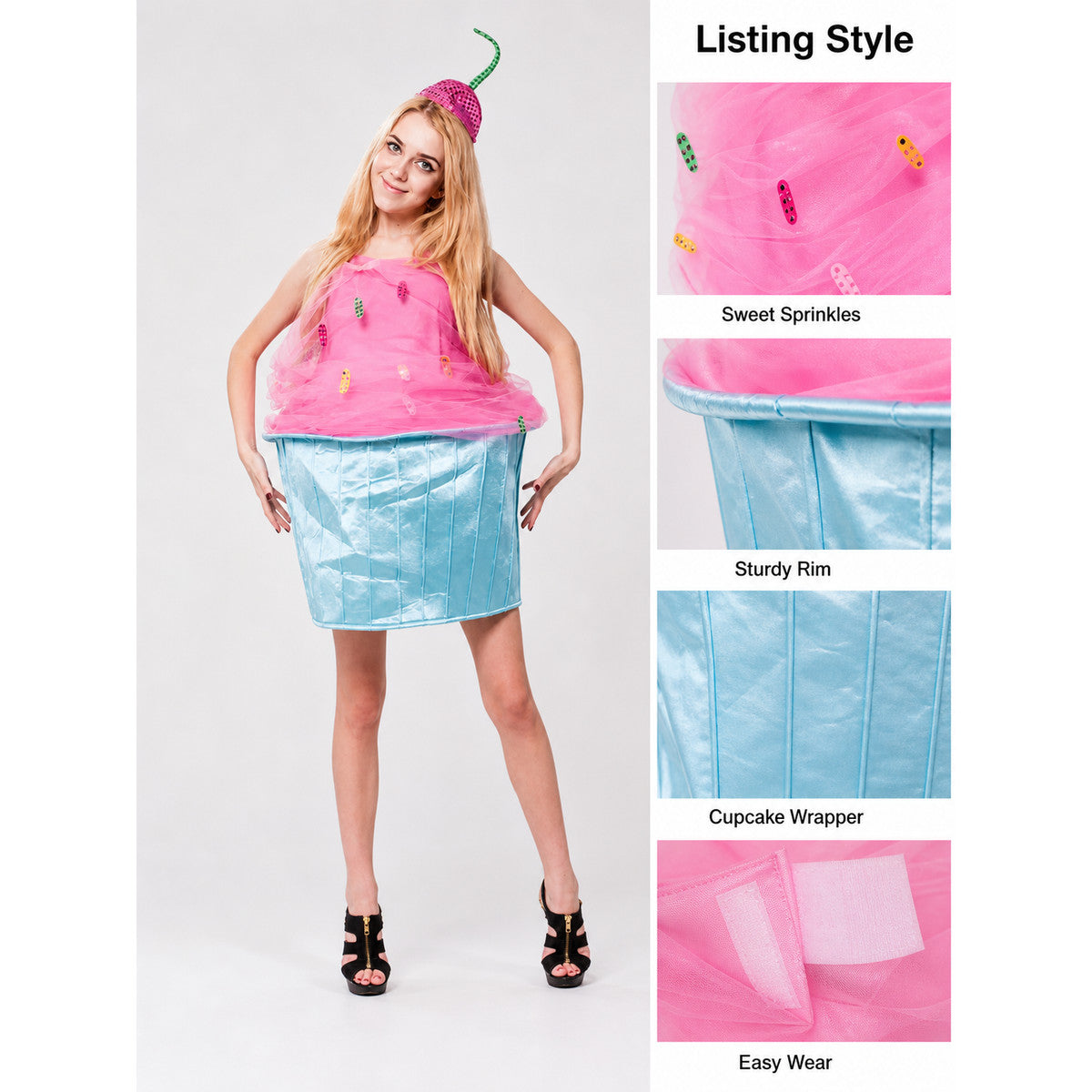 Cupcake Costume Dress for Girls for Halloween lifestyle