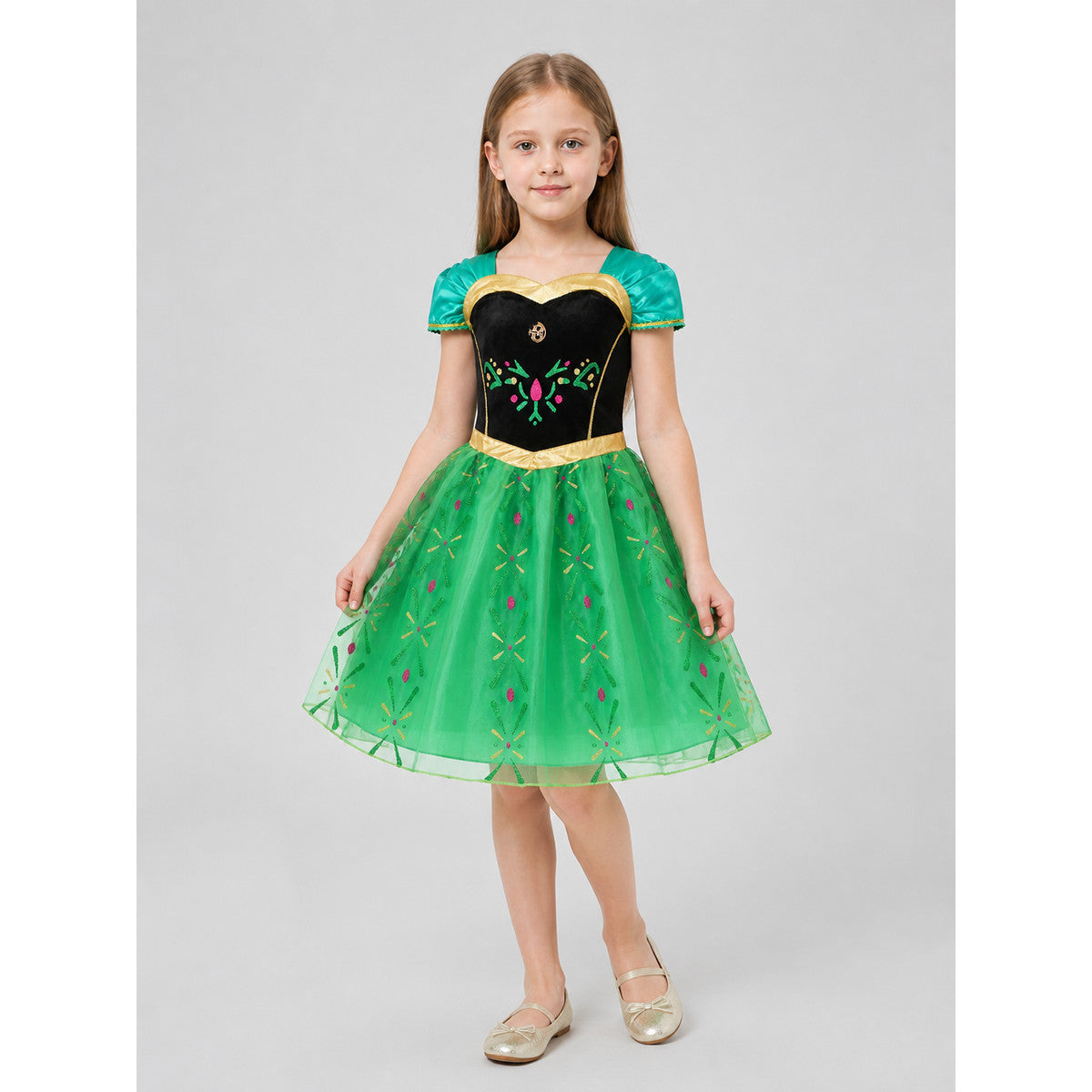 Girls' Elsa and Anna Princess Dress with Full Skirt Costume Dresses detail