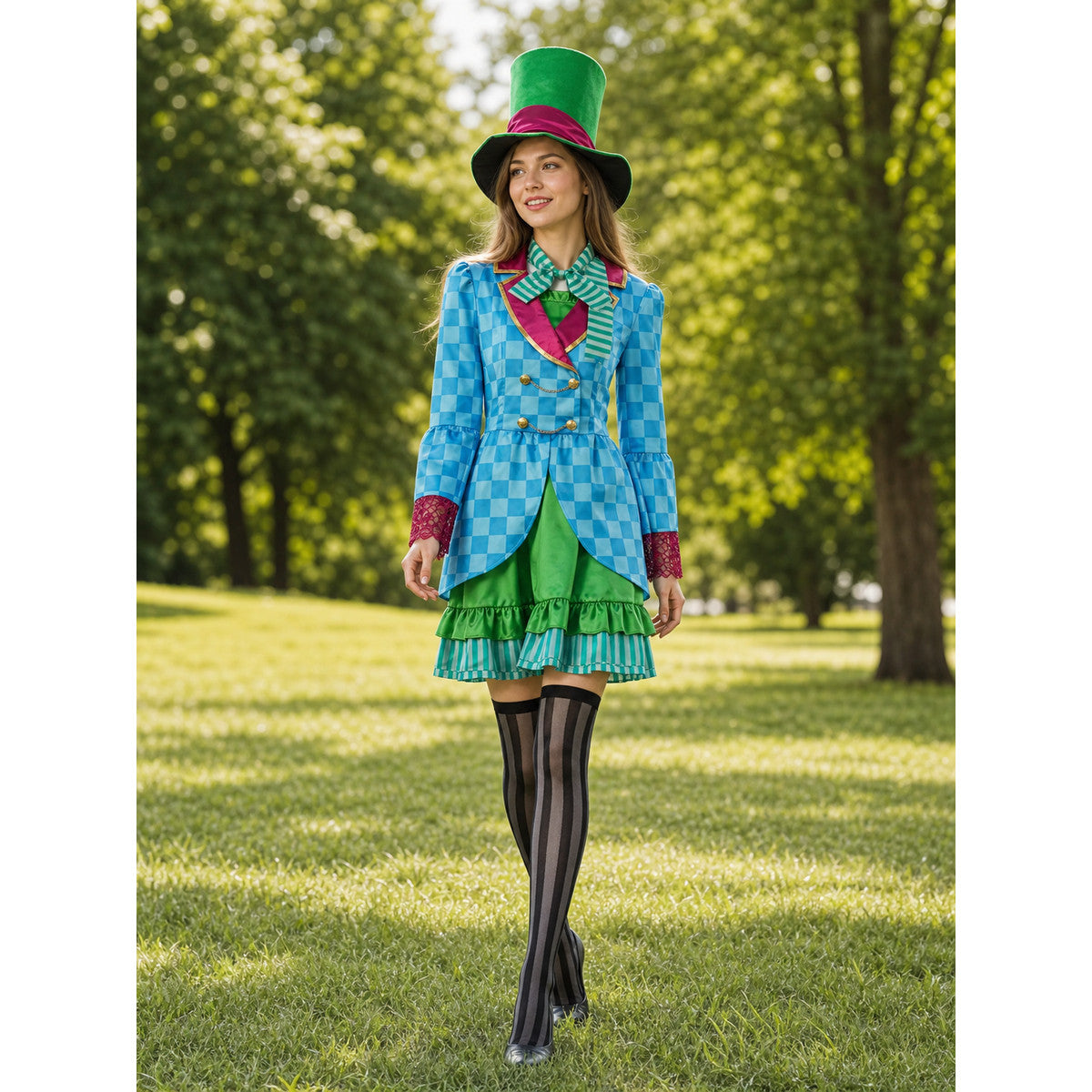 Alice Cosplay Costume with Hat and Skirt lifestyle