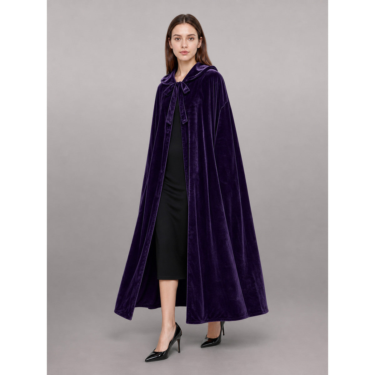 Purple Hooded Carnival Cloak for Cosplay lifestyle