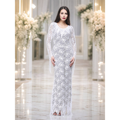 Floor-Length Lace Costume Dress for Halloween lifestyle view