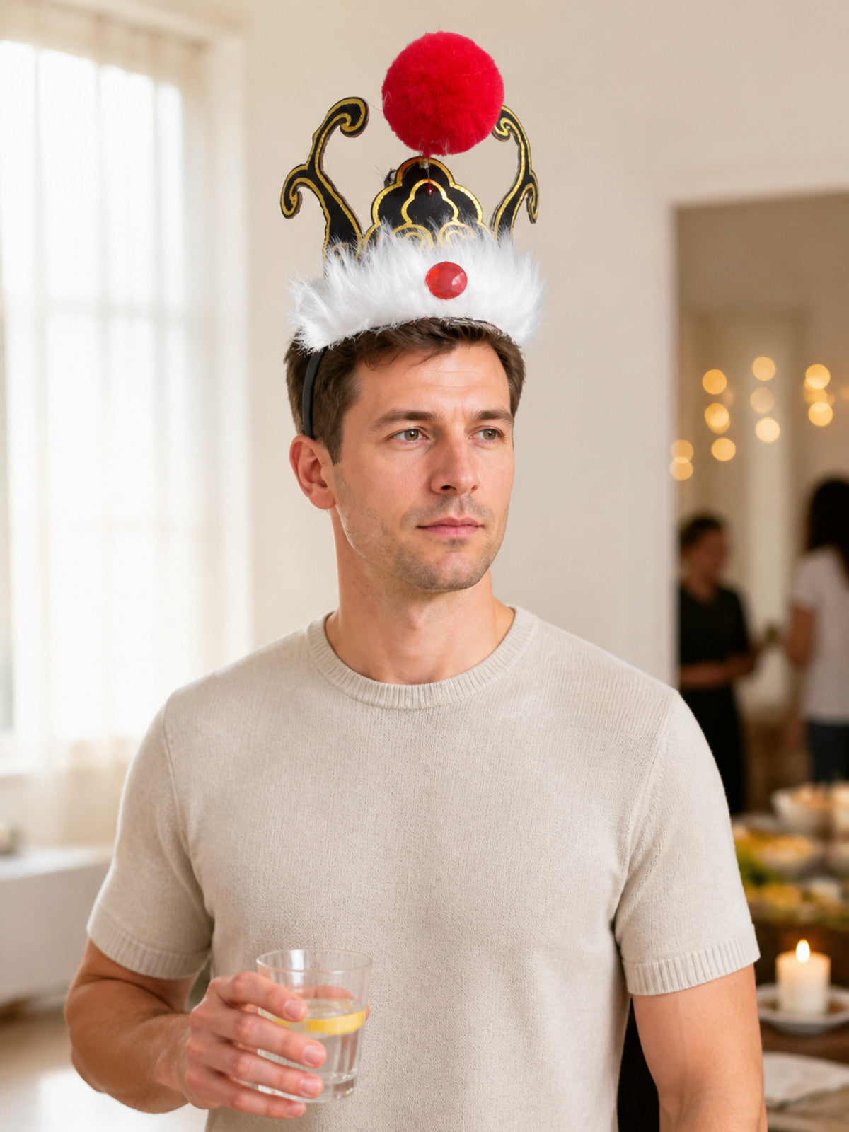 Black and Gold Carnival Headpiece for Cosplay