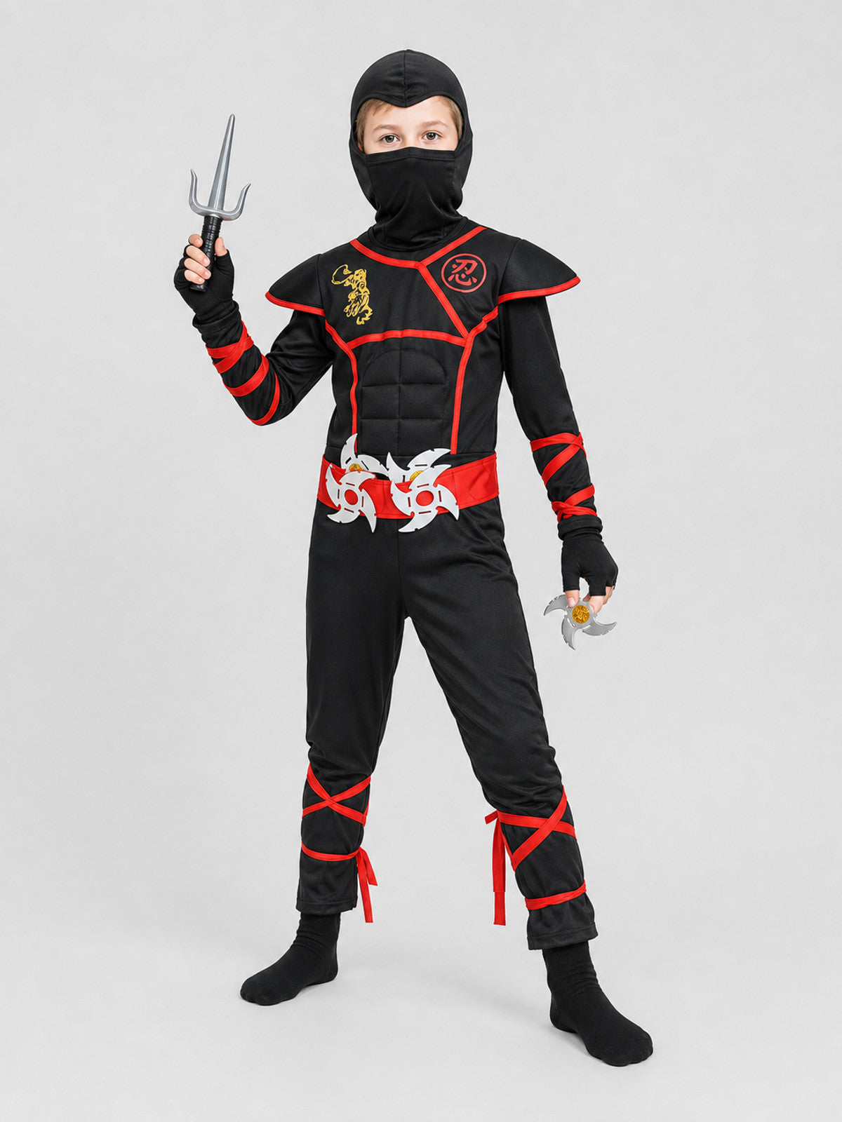 Ninja Cosplay Costume with Mask and Accessories Costume Masks detail