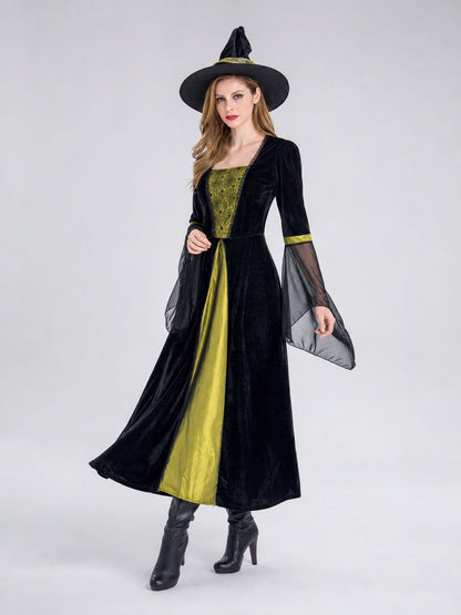 Witch Costume: Long Dress and Hat Costume Dresses detail