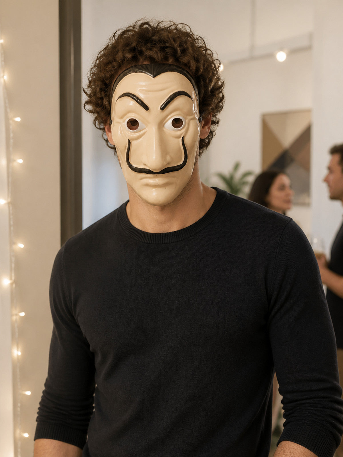 Carnival Mask with Mustache and Eyebrows for Cosplay lifestyle view