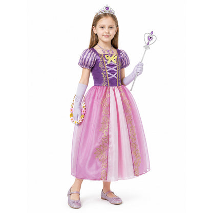 Princess Costume with Full Skirt and Crown Costume Headwear detail