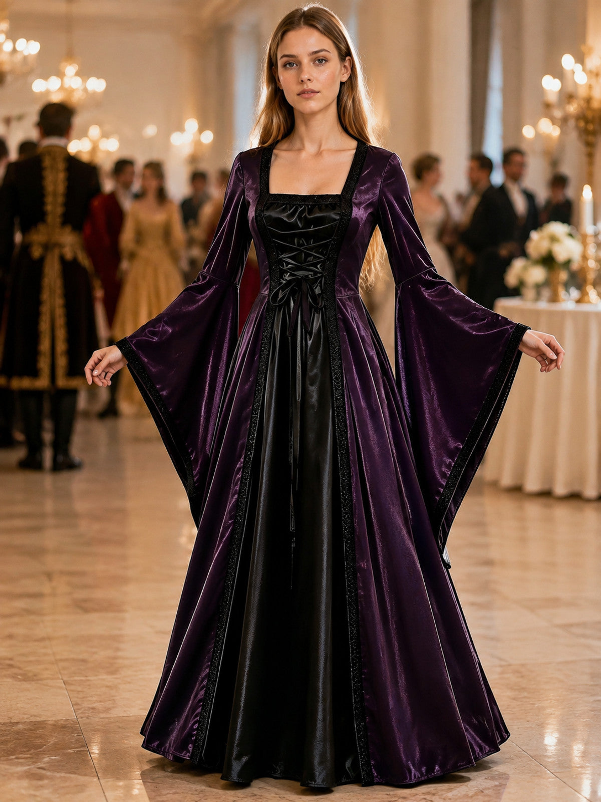 Renaissance Dress with Front Lacing lifestyle view