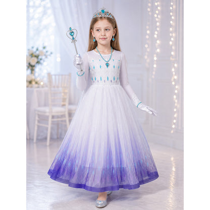 Blue Carnival Dress Costume for Halloween and Cosplay lifestyle view