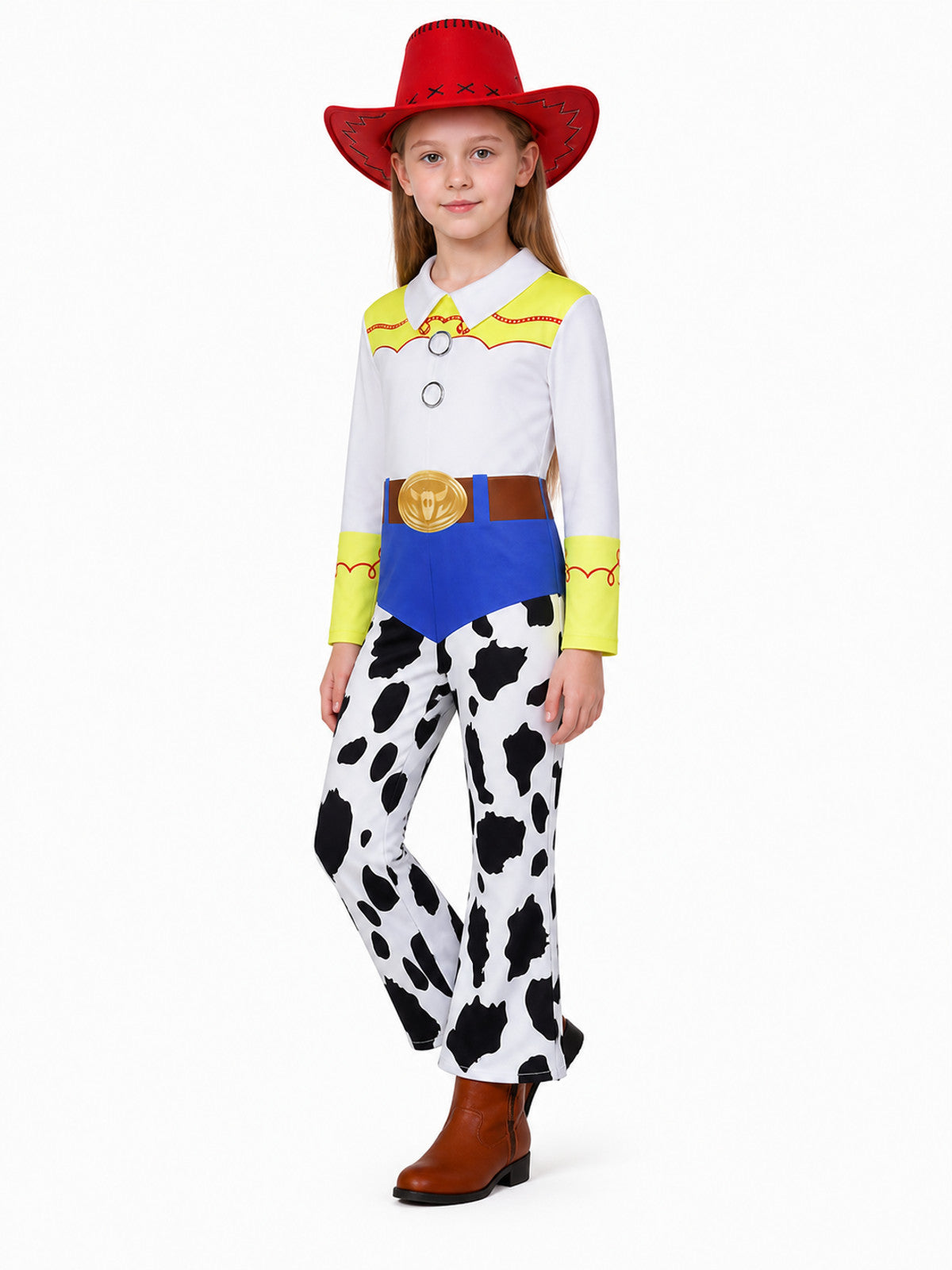 Jessie Costume Jumpsuit with Cowboy Hat for Halloween