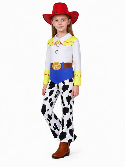 Jessie Costume Jumpsuit with Cowboy Hat for Halloween