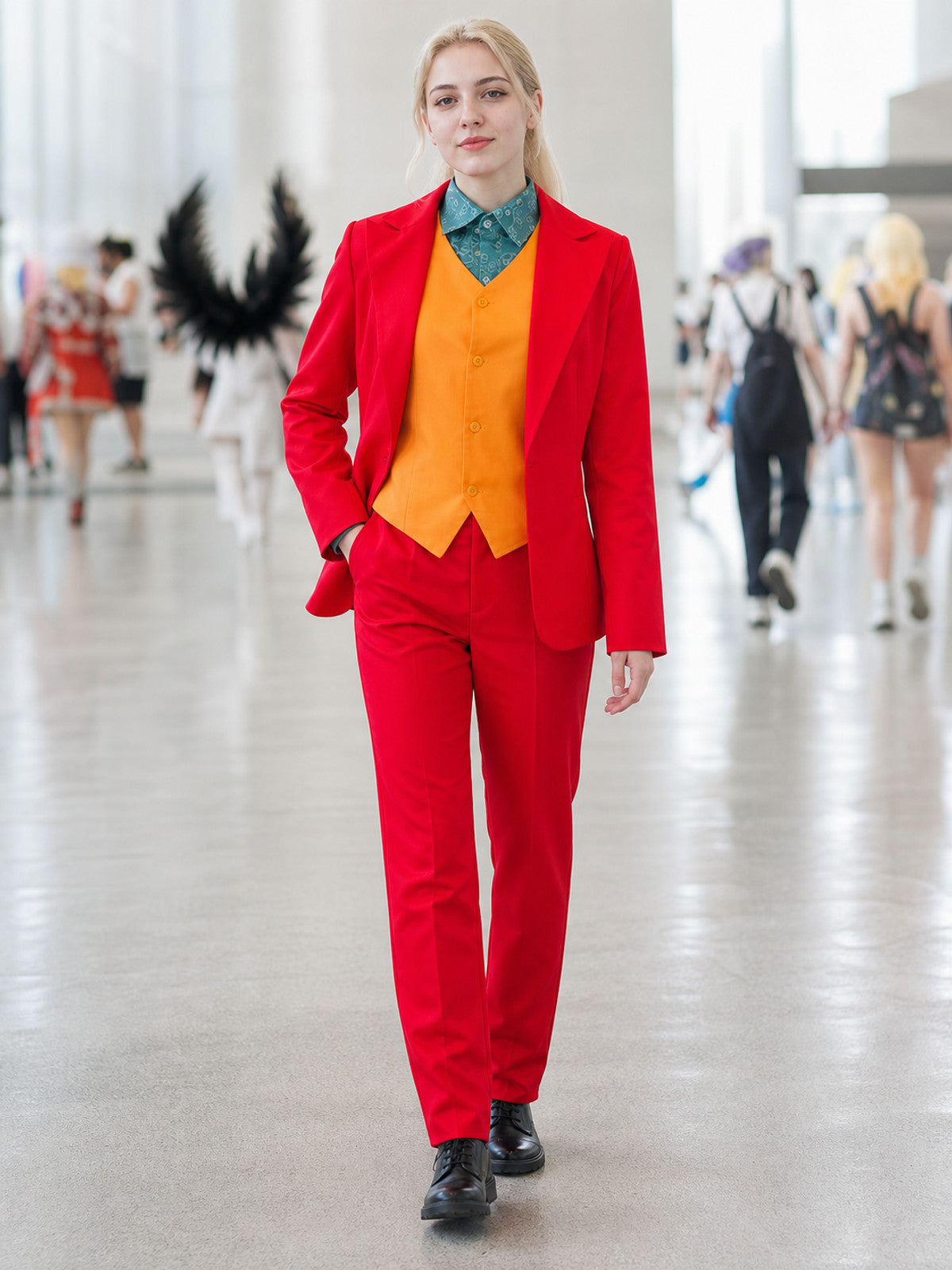 Joker Cosplay Costume, Red Set