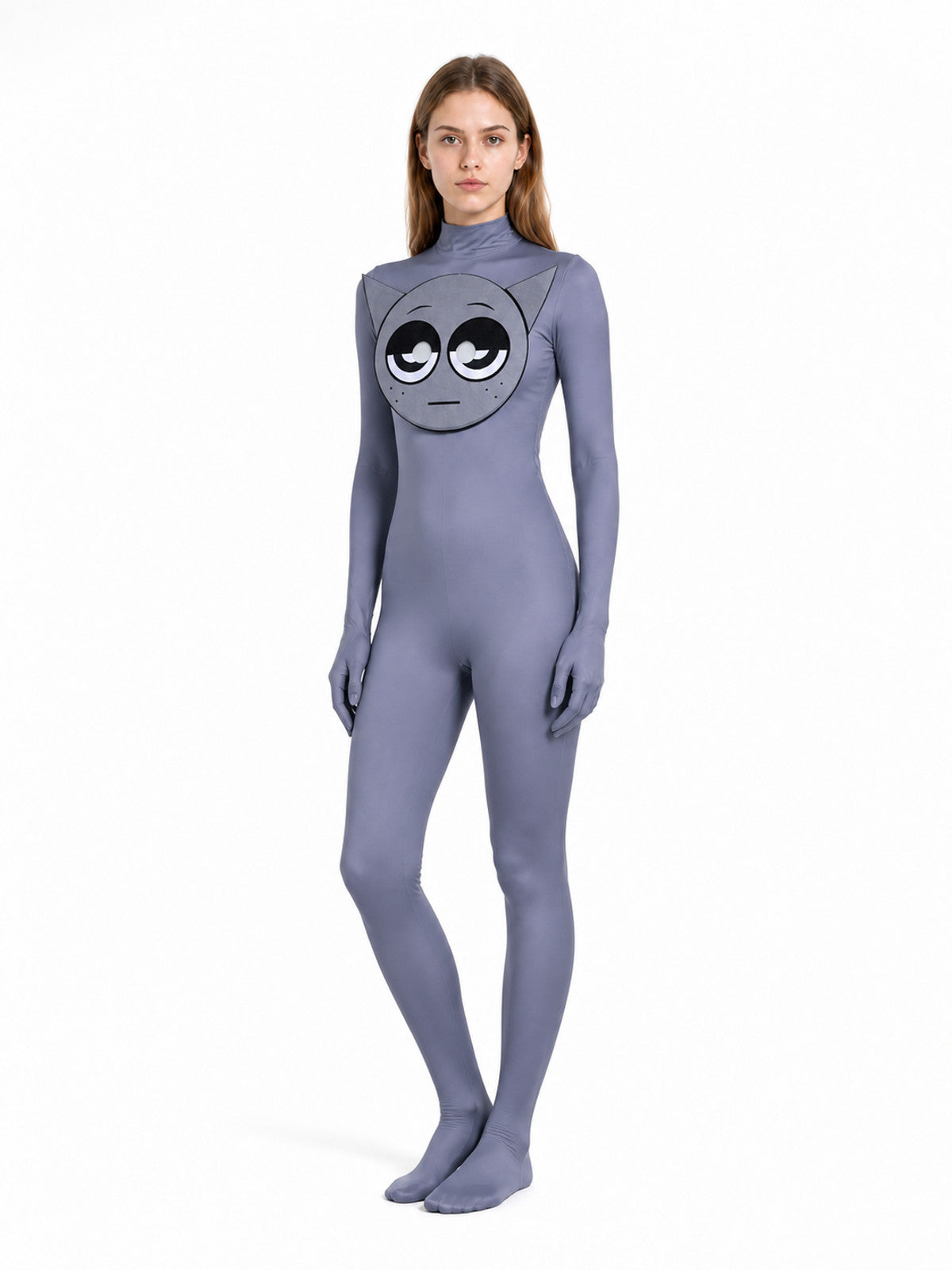 Hooded Cat Jumpsuit Costume with Print Costumes detail