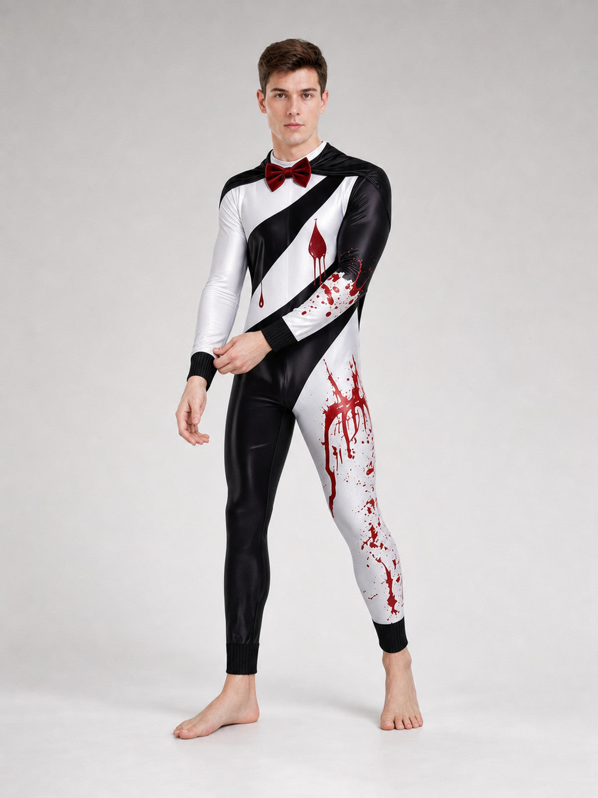 Bloody Clown Costume with Mask for Halloween