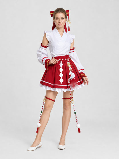 Da Qiao Yise Anime-Style Cosplay Costume Set Costumes detail