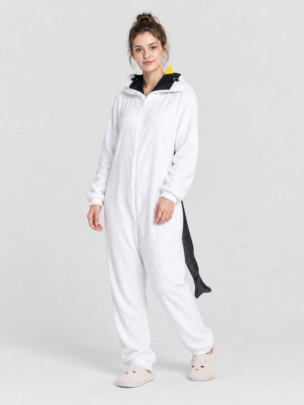 Insulated Hooded Kigurumi Pajama Jumpsuit with Tail