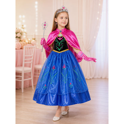 Princess Costume with Cape for Halloween