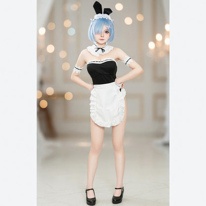 Maid Costume with Ears and White Apron