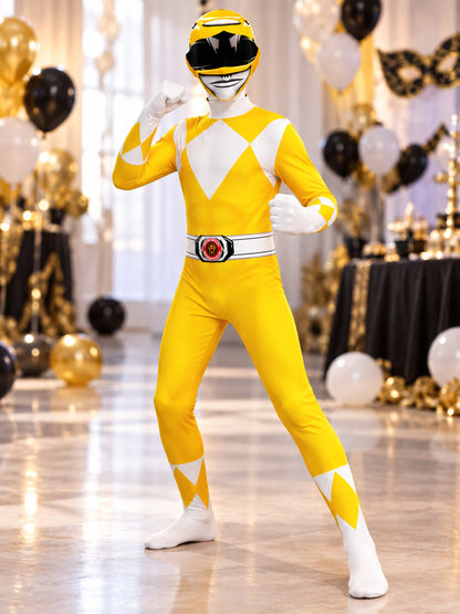 Yellow Superhero Costume for Kids and Adults