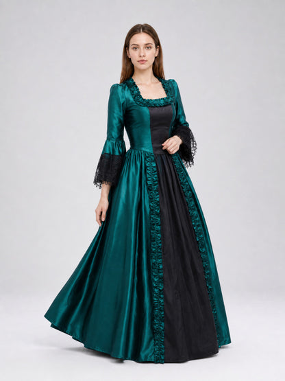 Gothic Victorian Dress with Wide Sleeves