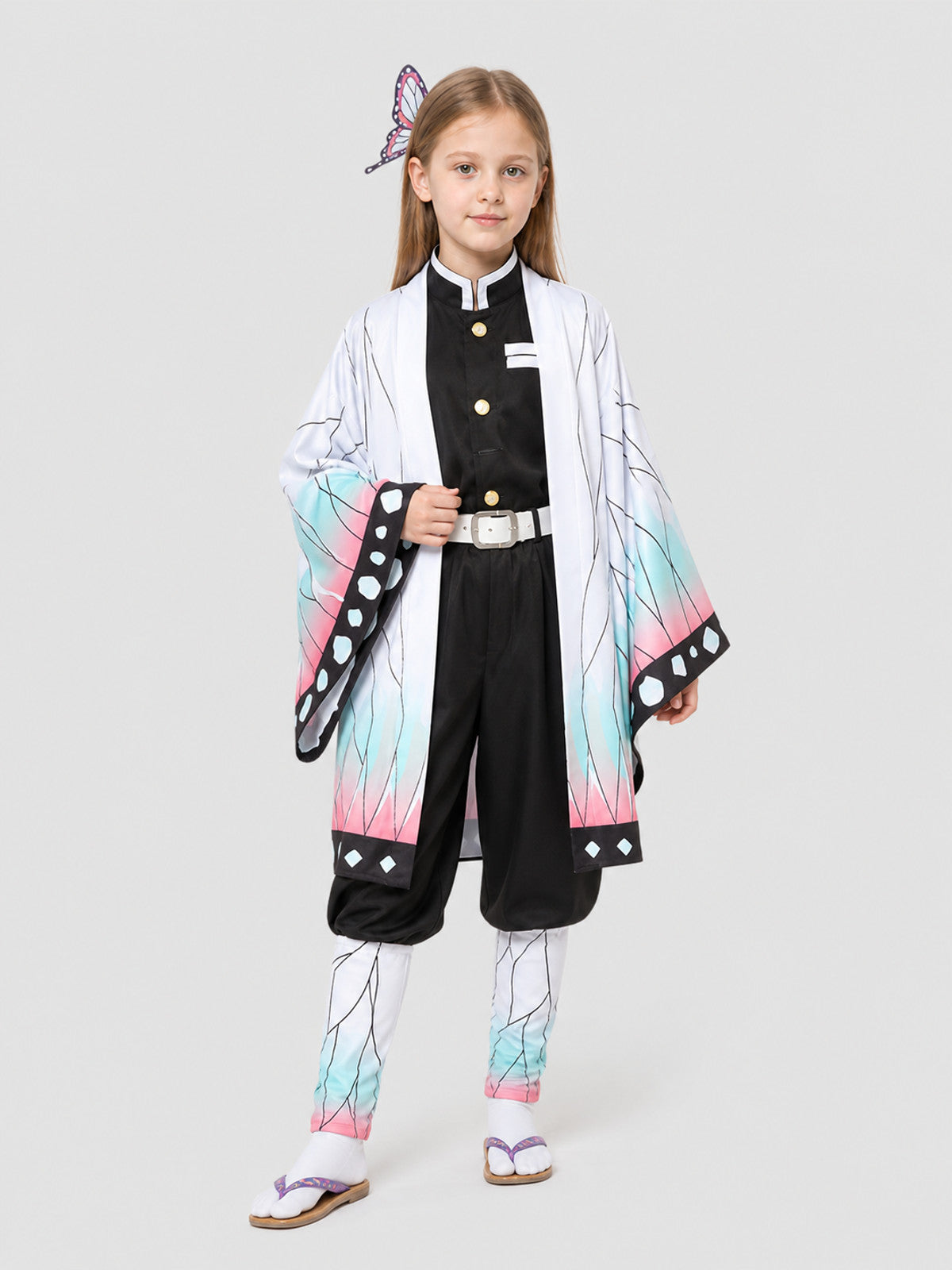 Shinobu Kocho Cosplay Costume, Set with Wig Costume Wigs detail