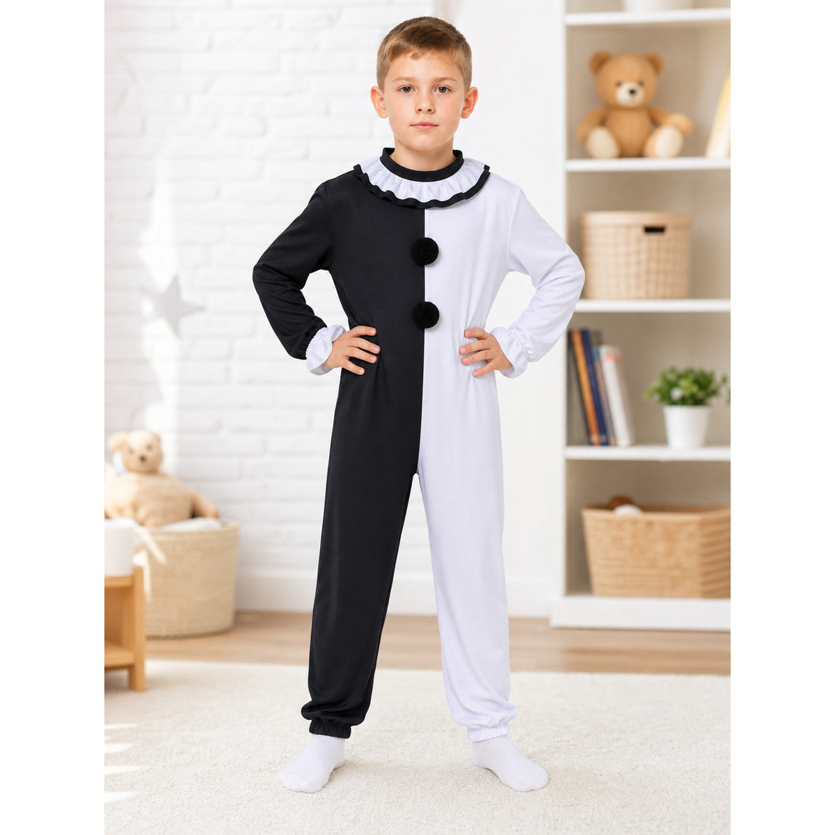 Clown Carnival Costume Jumpsuit for Cosplay