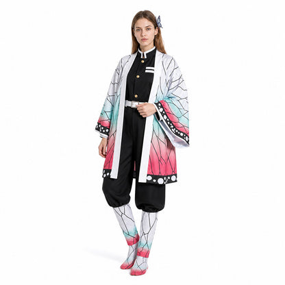 Anime Cosplay Costume with Gradient Cape and Butterfly Costume Capes detail