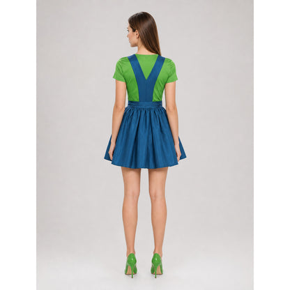 Super Mario-style carnival costume for cosplay back view