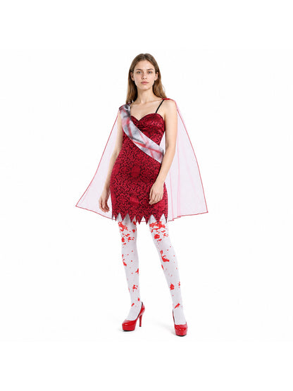 Vampire Costume with Cape and Jagged Hem Costume Capes detail