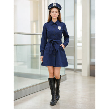 Police-Style Costume Dress with Cap lifestyle view