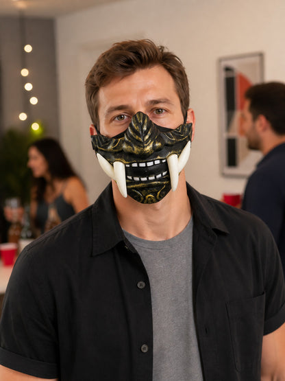 Samurai Demon Carnival Mask for Halloween