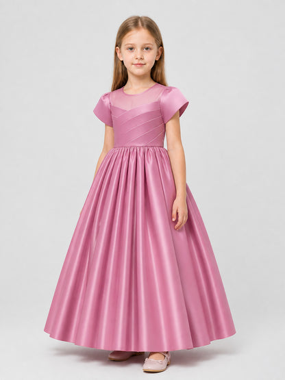 Long, Full Pink Princess Dress for Girls Costume Dresses detail