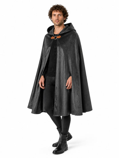 Medieval-Style Hooded Cloak Cape Costume Capes detail