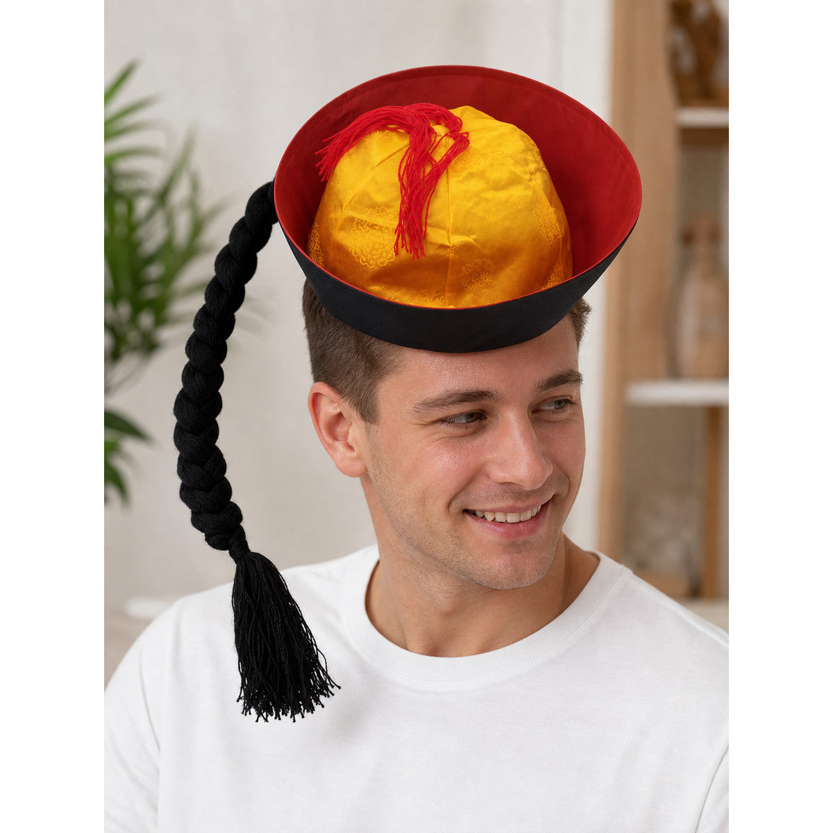 Halloween carnival hat with tassel lifestyle