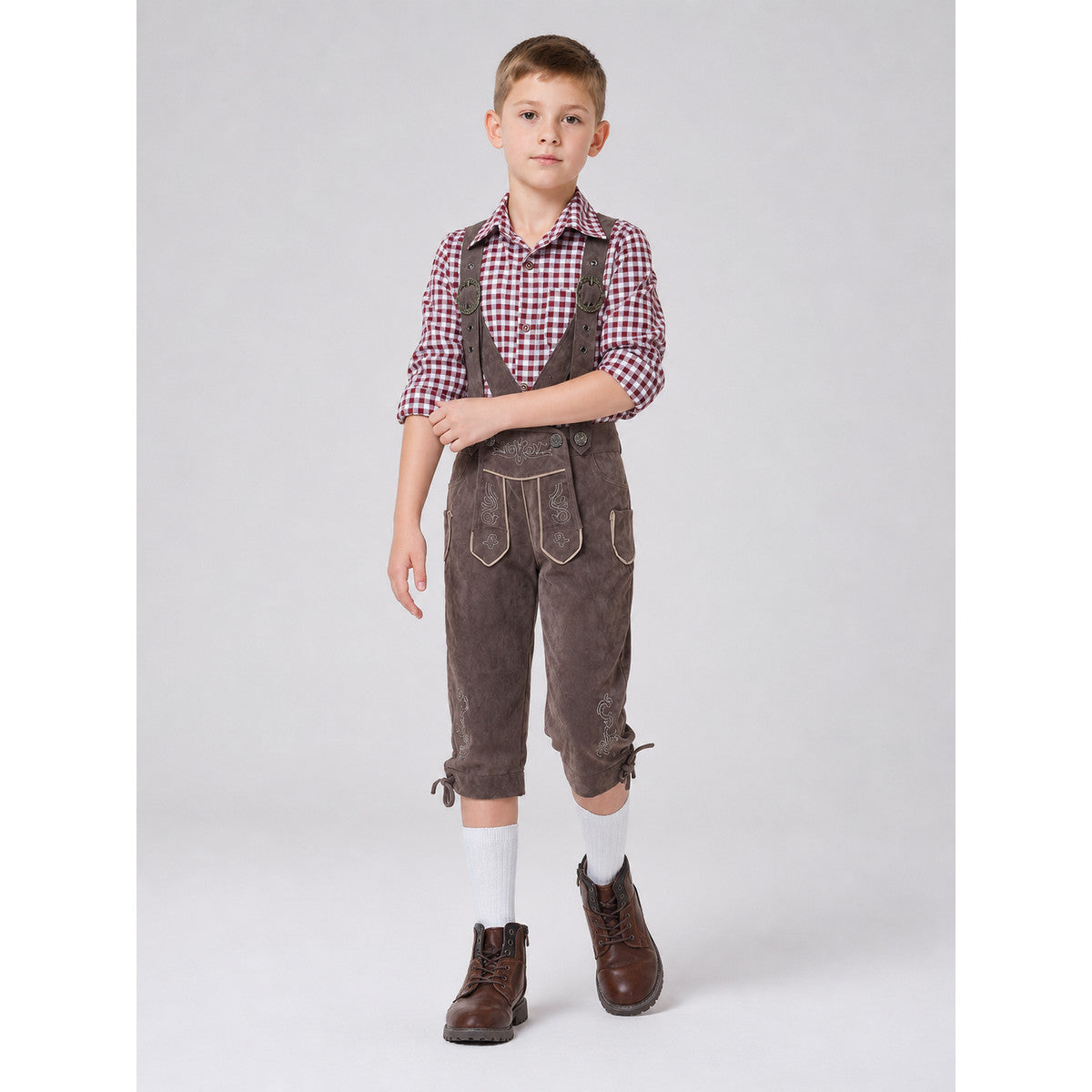 Costume Set: Plaid Shirt and Bib Overalls Costumes detail
