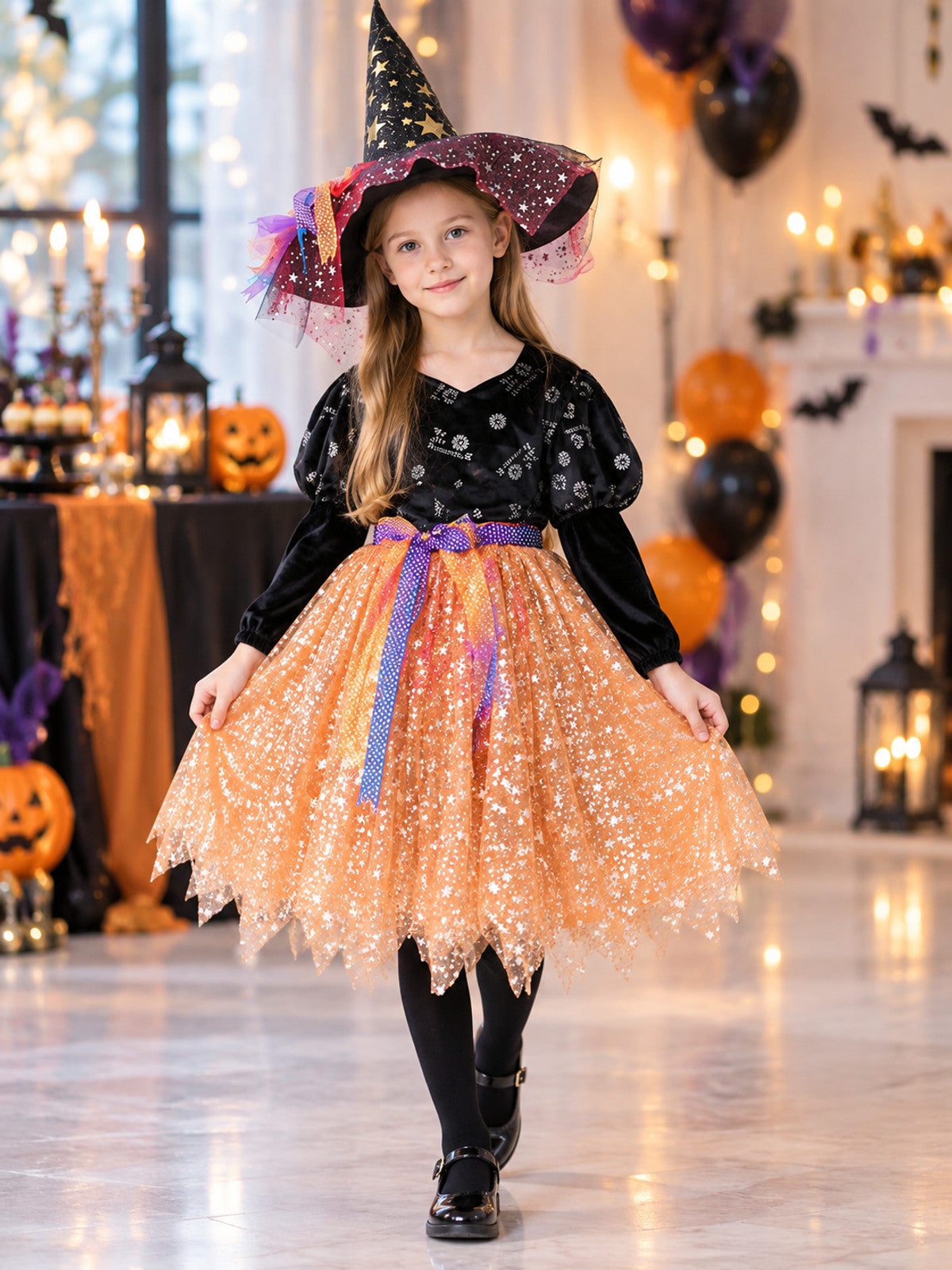 Little Witch Costume with Pointed Hat lifestyle view