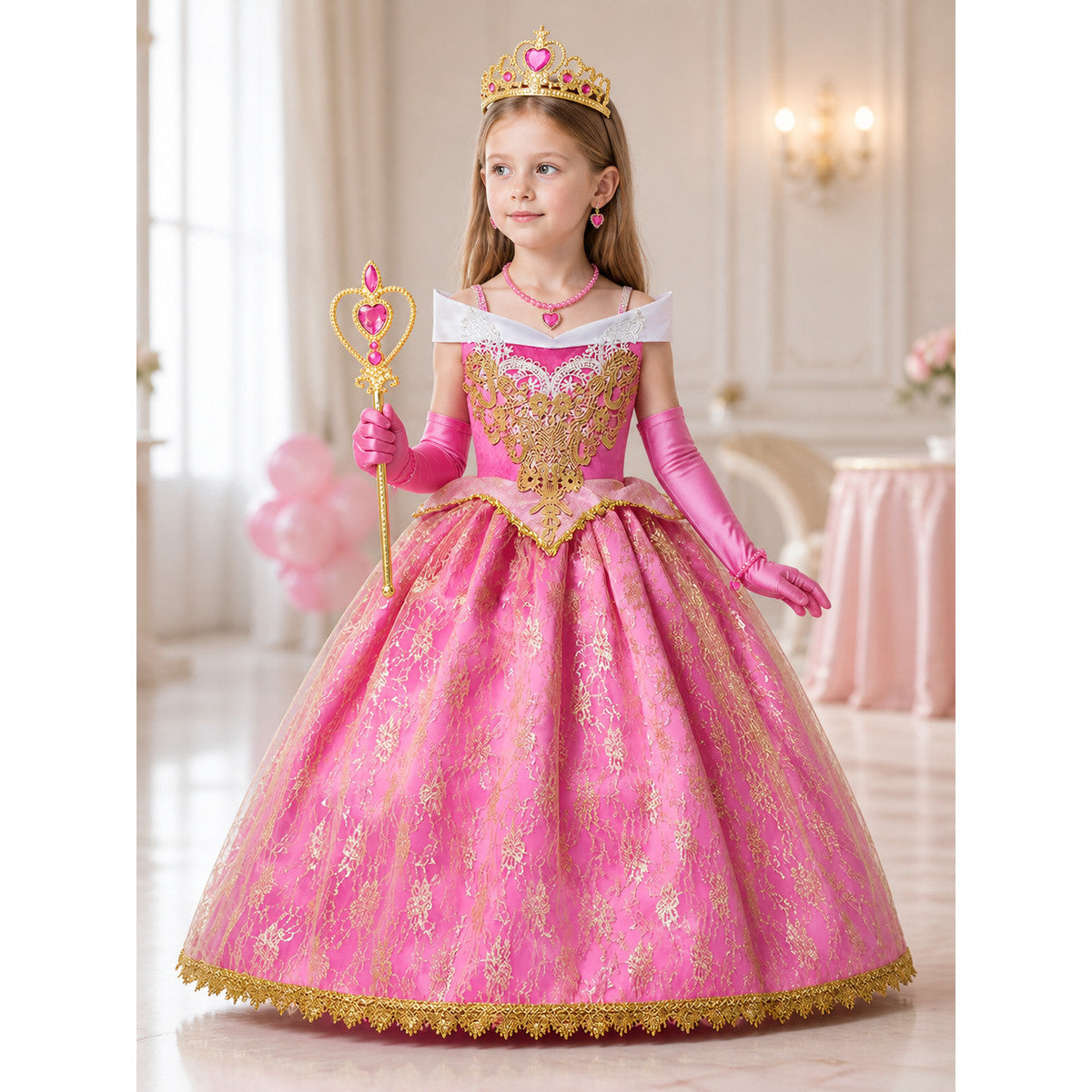 Pink Princess Costume for Halloween lifestyle view