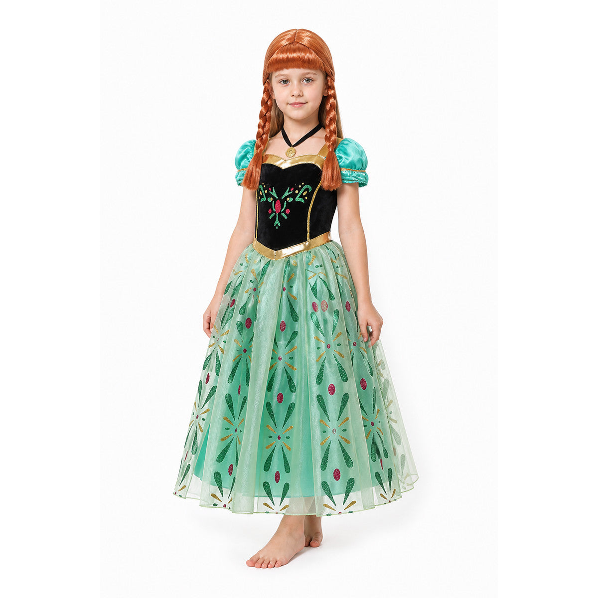 Princess Costume with Wig and Necklace Costume Wigs detail