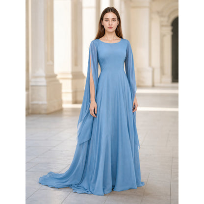 Long Light Blue Dress for Cosplay