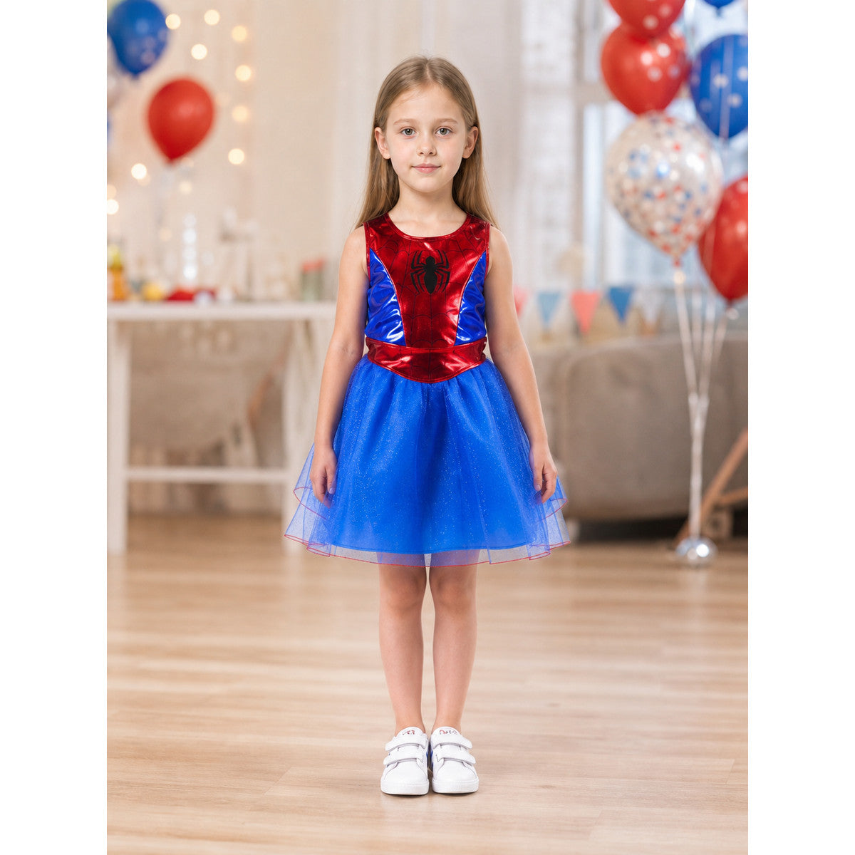 Superhero Costume: Dress and Mask lifestyle view