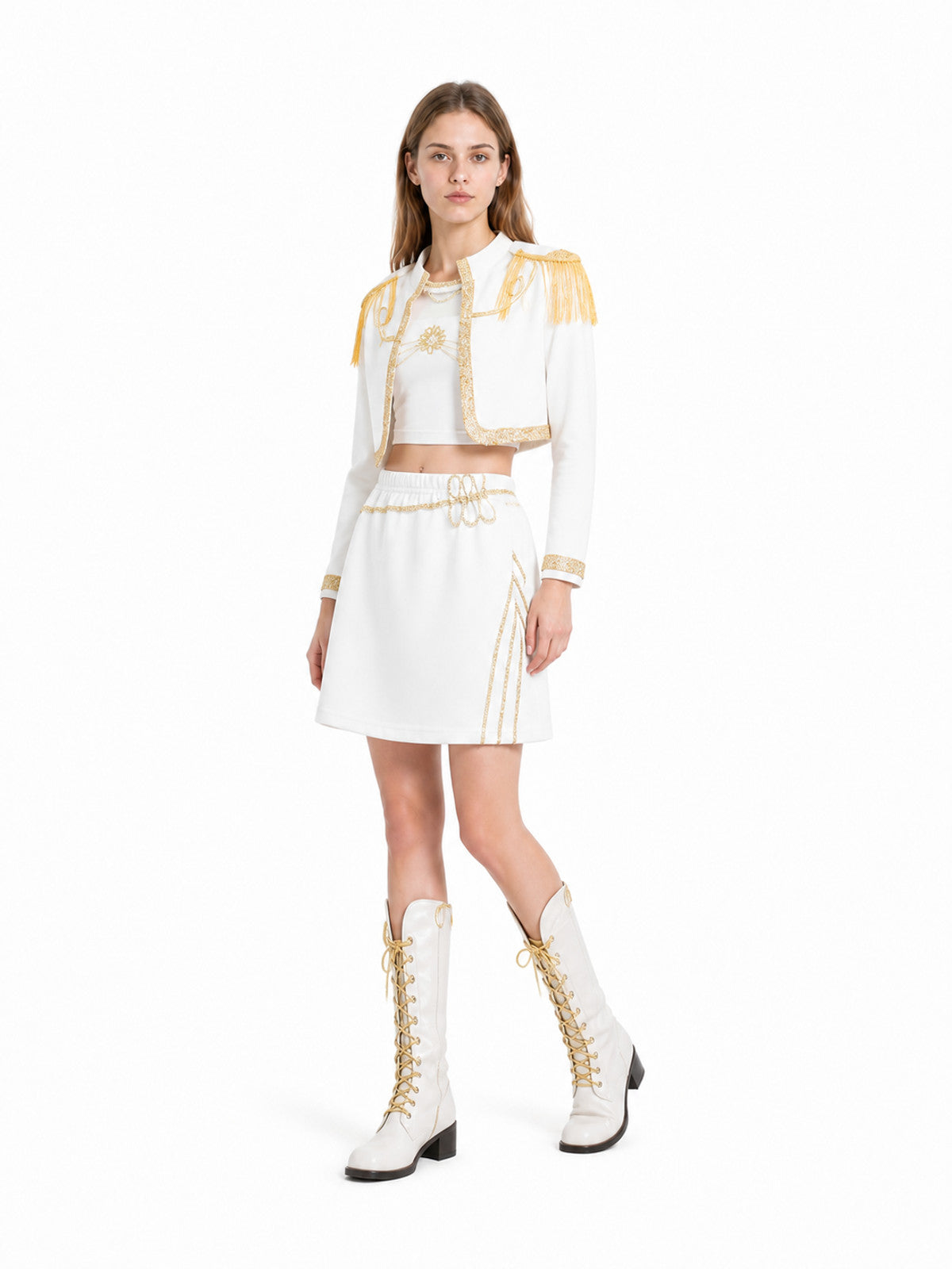 Children’s White and Gold Three-Piece Stage Costume product detail