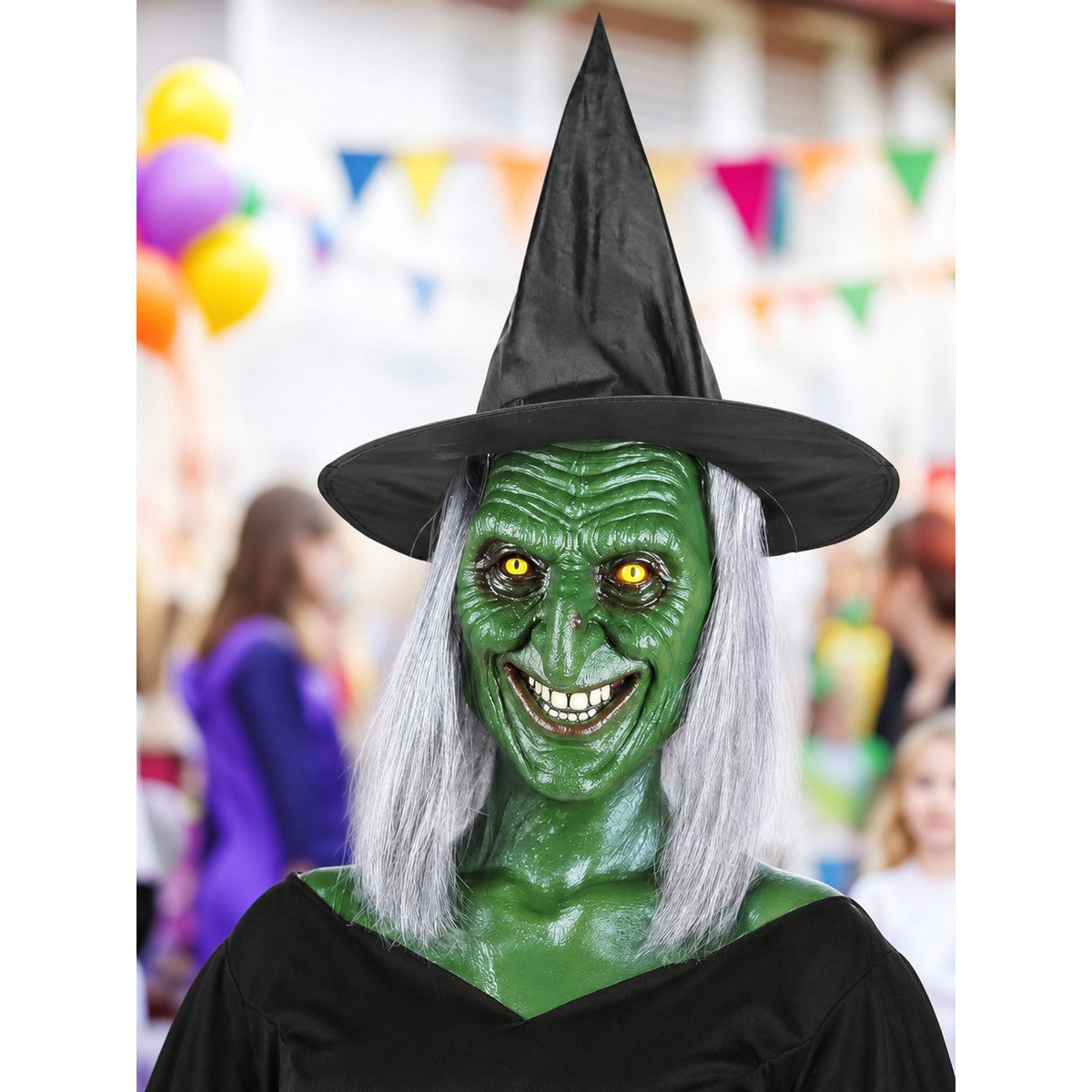 Witch Mask with Wig and Hat for Halloween lifestyle